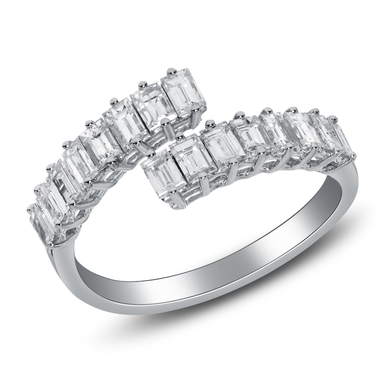 Diamond Ring 3/4 ct tw Baguette-cut 14K White Gold