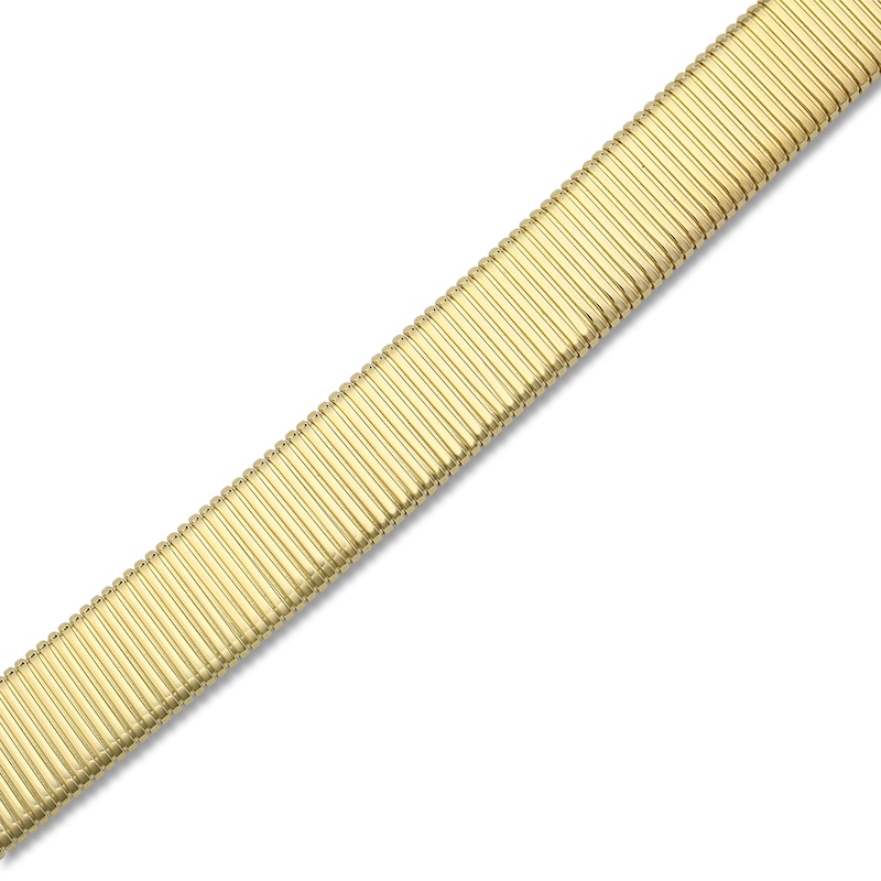 LUXE by Italia D'Oro Hollow Tubogas Bracelet 18K Yellow Gold 7.5 15.0mm