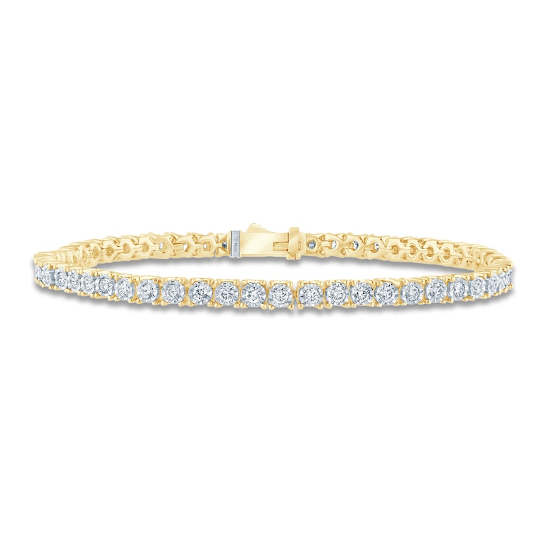 Pnina Tornai Diamond Tennis Bracelet 2 ct tw Round 14K Yellow Gold