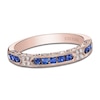 Thumbnail Image 0 of Kirk Kara Natural Blue Sapphire & Diamond Accent Wedding Band 14K Rose Gold