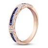 Thumbnail Image 1 of Kirk Kara Natural Blue Sapphire & Diamond Accent Wedding Band 14K Rose Gold