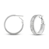 Thumbnail Image 2 of Diamond-Cut Hoop Earrings 14K White Gold 20mm