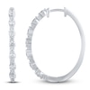 Thumbnail Image 0 of Diamond Hoop Earrings 1-1/2 ct tw 14K White Gold