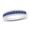Thumbnail Image 0 of Kallati Square-Cut Natural Blue Sapphire & Diamond Ring 1/8 ct tw 14K White Gold