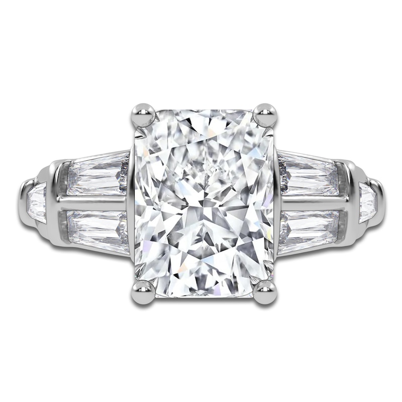 Main Image 3 of Radiant-Cut Lab-Created Diamond Engagement Ring 4-1/2 ct tw 14K White Gold