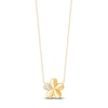 Thumbnail Image 1 of Children's Diamond Flower Necklace 1/20 ct tw 14K Yellow Gold 13&quot;