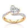 Thumbnail Image 1 of J'Lure Heart Brilliant-Cut Lab-Created Diamond Bypass Engagement Ring 2-3/8 ct tw 18K Yellow Gold