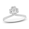 Thumbnail Image 1 of Unspoken Round-Cut Diamond Halo Ring 1/2 ct tw 14K White Gold