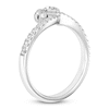 Thumbnail Image 2 of Unspoken Round-Cut Diamond Halo Ring 1/2 ct tw 14K White Gold