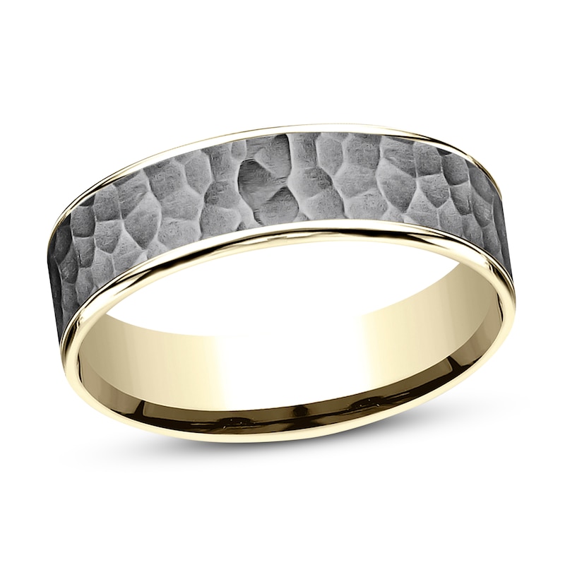 Main Image 1 of Wedding Band Tantalum/14K Yellow Gold