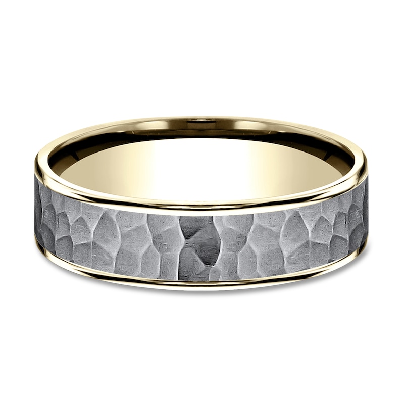 Main Image 3 of Wedding Band Tantalum/14K Yellow Gold