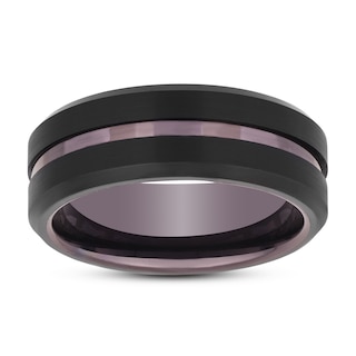 Men's Force Flex Wedding Band in Black | Size 8 | Silicone Ring | Modern Gents Trading Co