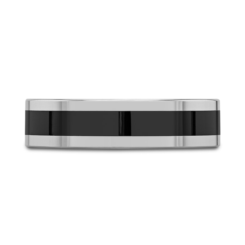 Wedding Band Black Tungsten 6mm