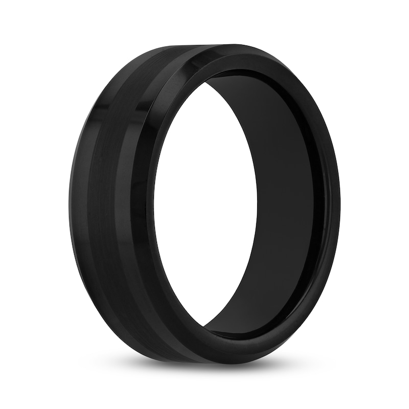 Main Image 2 of Wedding Band Black Tungsten 8mm