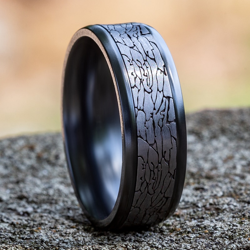 Men's Wedding Band Black Tantalum/Titanium