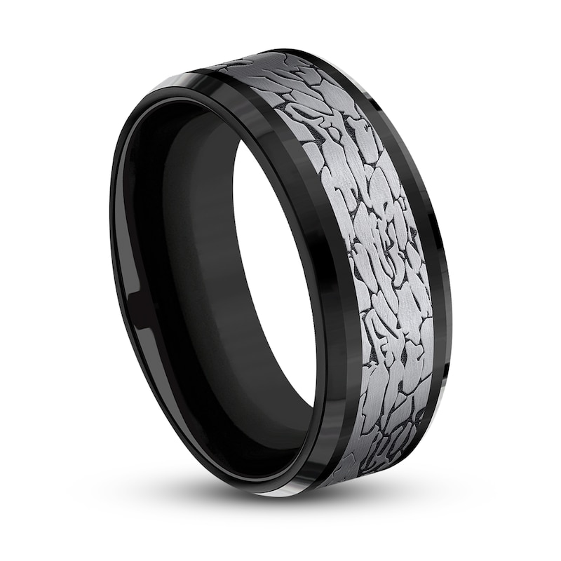 Men's Wedding Band Black Tantalum/Titanium