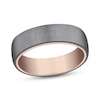 Thumbnail Image 1 of Textured Wedding Band 14K Rose Gold/Tantalum 6.5mm