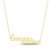 Thumbnail Image 1 of &quot;LOVE YOU MORE&quot; Necklace 14K Yellow Gold 16&quot; Adj.