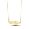 Thumbnail Image 2 of &quot;LOVE YOU MORE&quot; Necklace 14K Yellow Gold 16&quot; Adj.