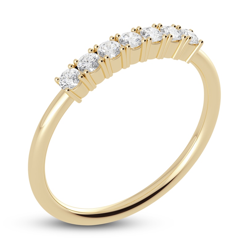 Main Image 2 of Juliette Maison Natural White Sapphire Half Eternity Ring 10K Yellow Gold