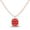 Thumbnail Image 1 of Juliette Maison Natural Ruby Pendant Necklace 10K Rose Gold