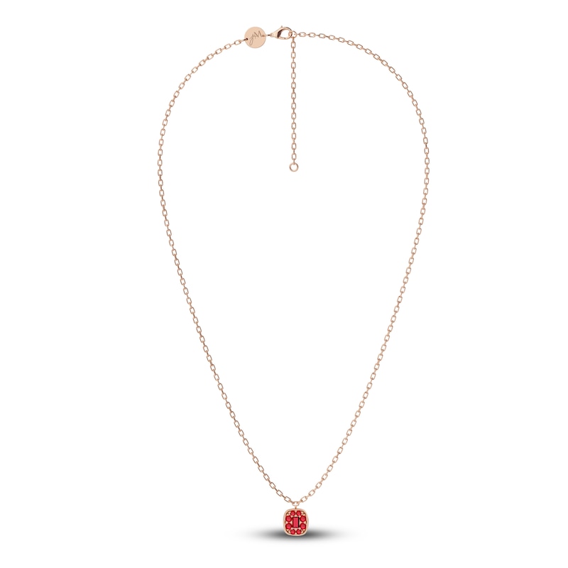 Main Image 2 of Juliette Maison Natural Ruby Pendant Necklace 10K Rose Gold