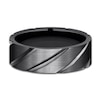 Thumbnail Image 2 of Swirl Wedding Band Black Titanium 7.0mm