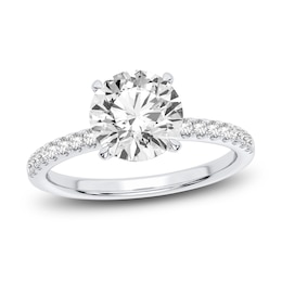 Lab-Created Diamond Engagement Ring 2-1/4 ct tw Round 14K White Gold