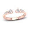 Thumbnail Image 1 of Diamond Bezel Open Cuff Ring 1/5 ct tw Round 14K Rose Gold