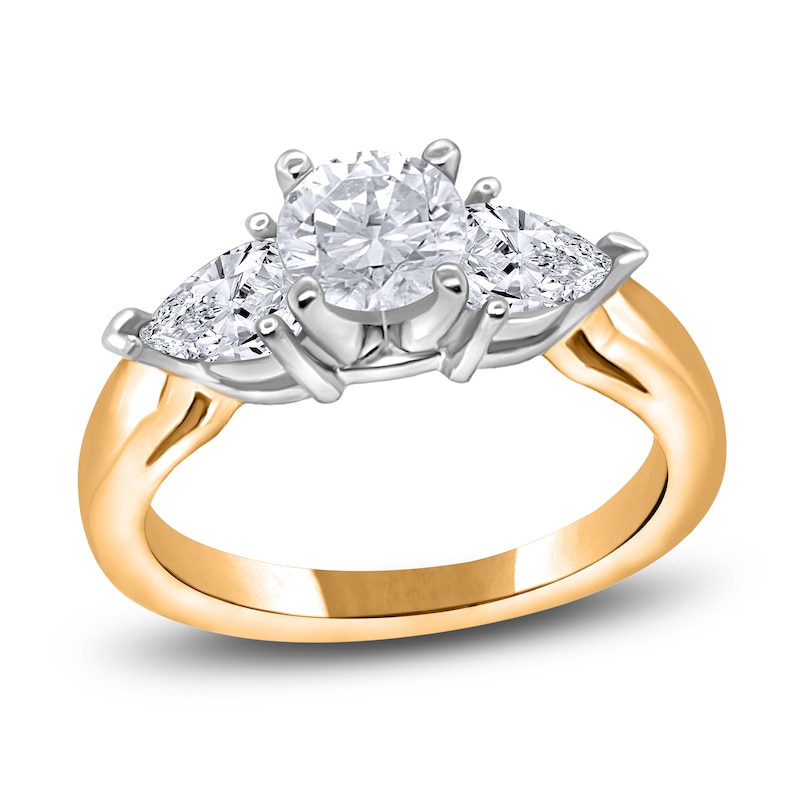 Diamond Engagement Ring 1 ct tw Round 14K Two-Tone Gold