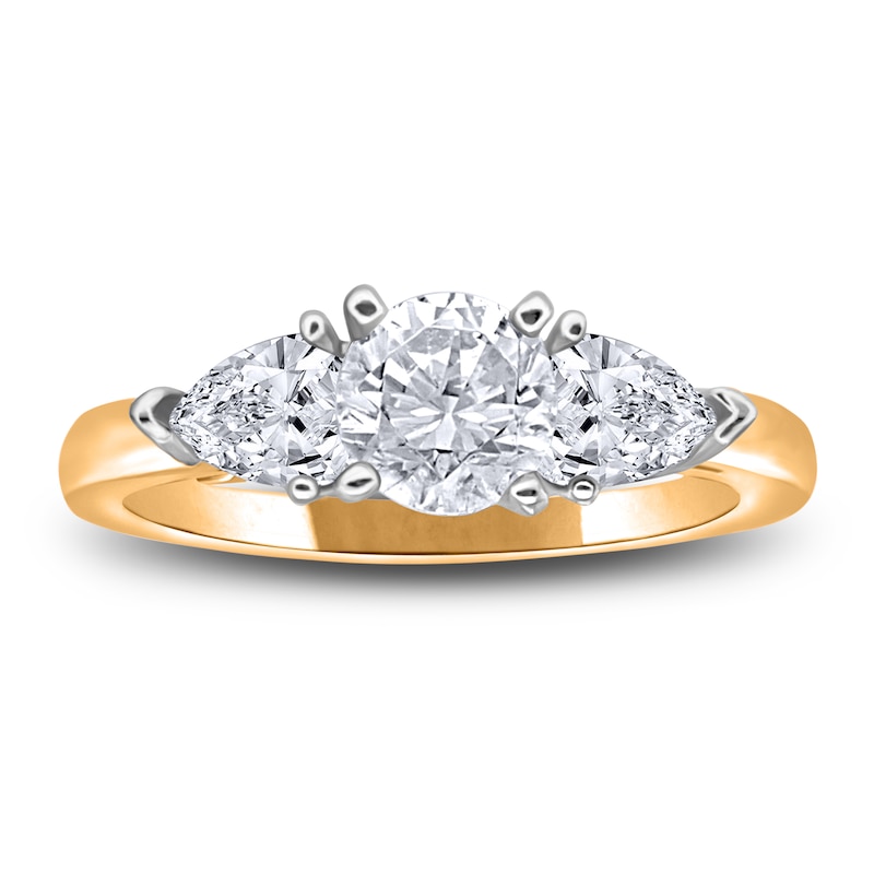 Main Image 3 of Diamond Engagement Ring 1 ct tw Round 14K Two-Tone Gold