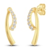 Thumbnail Image 2 of Diamond Drop Dangle Earring/Jacket 1/4 ct tw Round 14K Yellow Gold