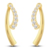 Thumbnail Image 3 of Diamond Drop Dangle Earring/Jacket 1/4 ct tw Round 14K Yellow Gold