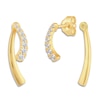 Thumbnail Image 4 of Diamond Drop Dangle Earring/Jacket 1/4 ct tw Round 14K Yellow Gold