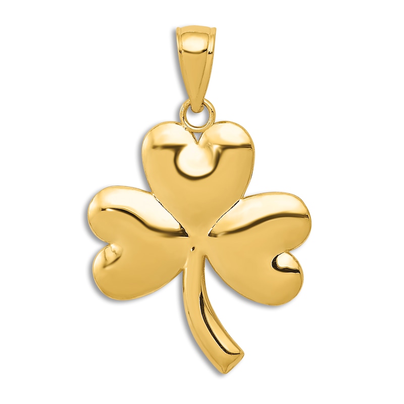 Main Image 1 of Shamrock Charm 14K Yellow Gold