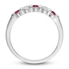 Thumbnail Image 2 of Natural Ruby Stackable Ring 1/10 ct tw Diamonds 14K White Gold