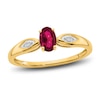 Thumbnail Image 1 of Natural Ruby Ring Diamond Accents 14K Yellow Gold