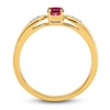 Thumbnail Image 2 of Natural Ruby Ring Diamond Accents 14K Yellow Gold