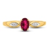 Thumbnail Image 3 of Natural Ruby Ring Diamond Accents 14K Yellow Gold