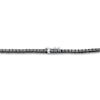 Thumbnail Image 3 of Men's Black Diamond Tennis Necklace 2 ct tw Round 14K White Gold 24&quot;