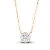 Thumbnail Image 1 of Lab-Created Diamond Solitaire Necklace 2 ct tw Round 14K Yellow Gold 19&quot; (SI2/F)