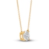 Thumbnail Image 2 of Lab-Created Diamond Solitaire Necklace 2 ct tw Round 14K Yellow Gold 19&quot; (SI2/F)