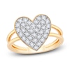 Thumbnail Image 1 of Diamond Heart Ring 1/2 ct tw Round 14K Yellow Gold