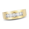 Thumbnail Image 1 of Men's Diamond Anniversary Band 1/2 ct tw Round 14K Yellow Gold