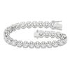 Thumbnail Image 1 of Lab-Created Diamond Tennis Bracelet 8 ct tw 14K White Gold 7.25&quot;