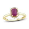 Thumbnail Image 0 of Natural Ruby Ring 1/10 ct tw Diamonds 14K Yellow Gold