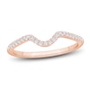 Thumbnail Image 1 of High-Polish Diamond Contour Wedding Band 1/5 ct tw 14K Rose Gold