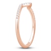 Thumbnail Image 2 of High-Polish Diamond Contour Wedding Band 1/5 ct tw 14K Rose Gold