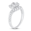 Thumbnail Image 1 of Pear & Round-Cut Diamond Bypass Ring 3/4 ct tw 14K White Gold