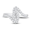 Thumbnail Image 2 of Pear & Round-Cut Diamond Bypass Ring 3/4 ct tw 14K White Gold